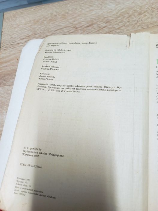 Język polski dla klasy 5, Język i świat, Nagajowa, 1993