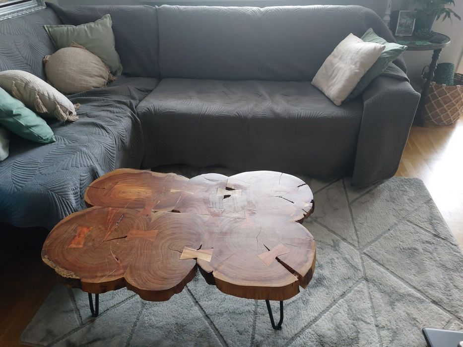 Stół stolik ława z plastrów drzewa