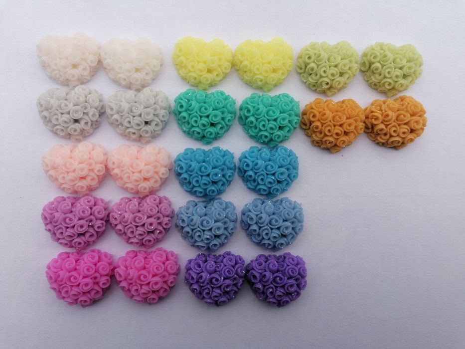 Kolczyki z modeliny turkusowe