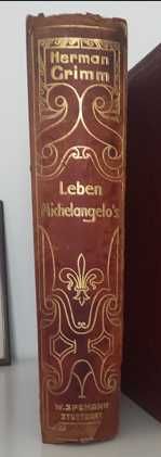 Старинный Огромный редкий фолиант.  Жизнь Микеланджело.  1900 г.