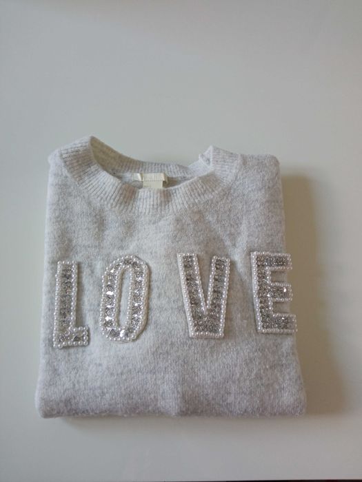 H&M damski sweter przez głowę r S akryl