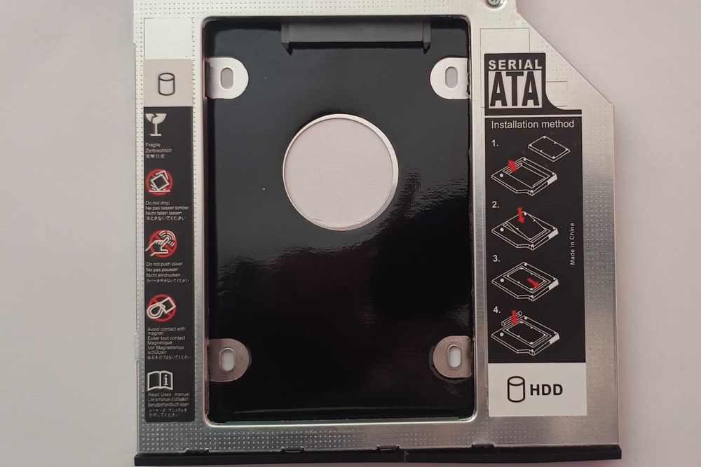 OptiBay 9.5mm карман HDD/SSD 2.5" в ноутбук замість DVD приводу SATA