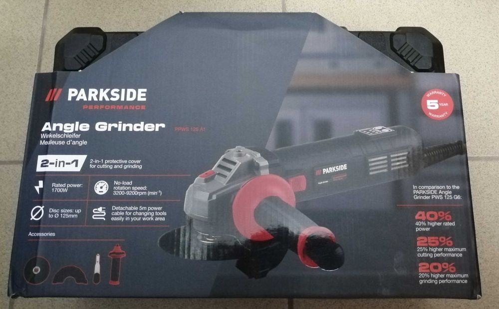 Szlifierka kątowa Parkside Performance PPWS 125 A1 1700W (gwarancja)