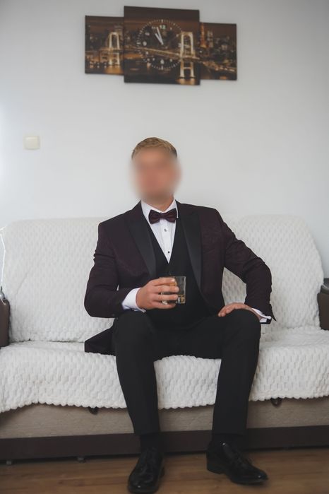 Smoking ślubny męski