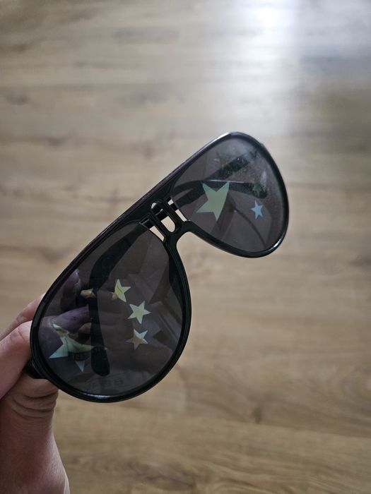 Stylowe okulary aviator z gwiazdami