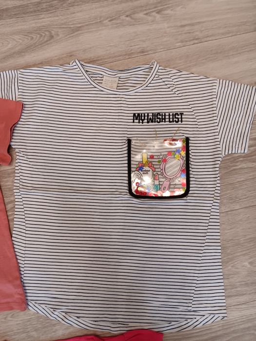 Bluzki bluzeczki dla dziewczynki rozmiar 122-128 zestaw