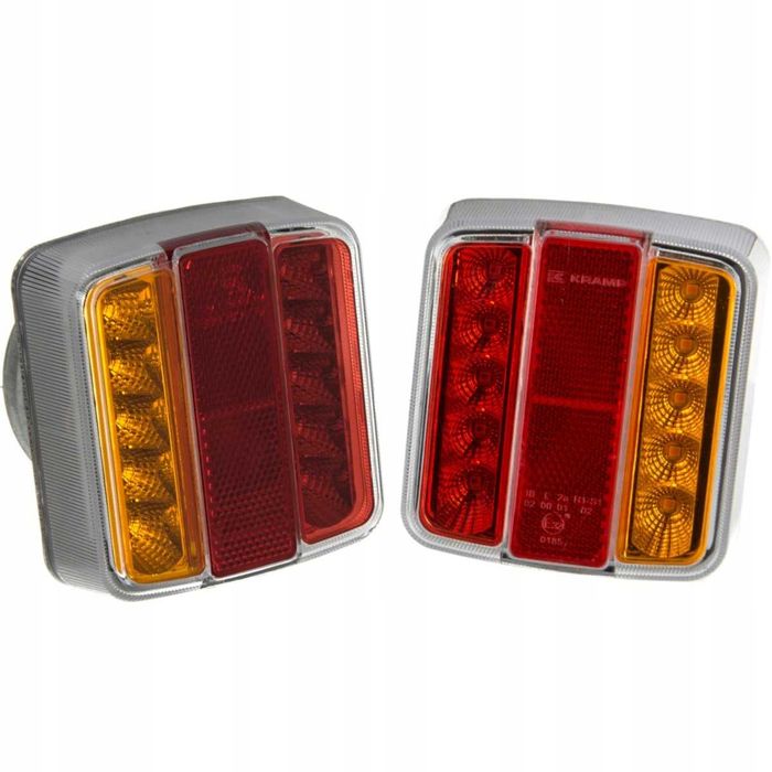 Zestaw lamp bezprzewodowych LED, kwadratowych na magnes, wtyczka 7-pin