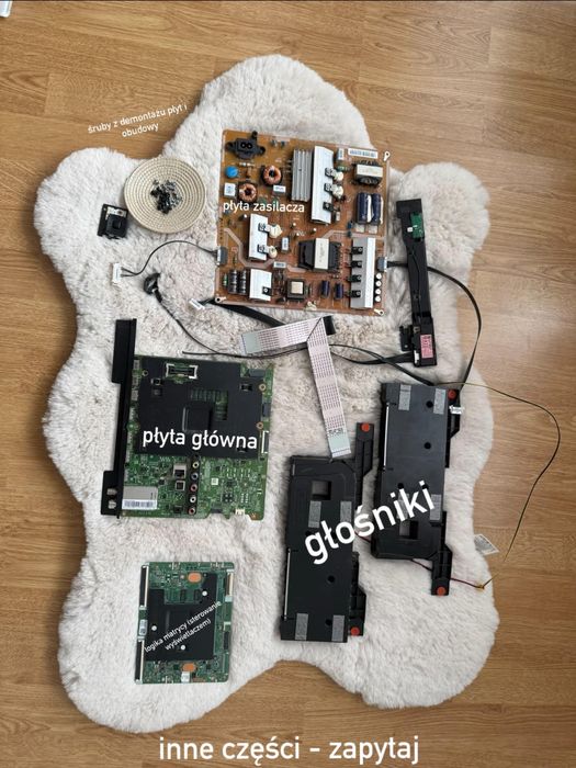 Części zestaw komplet głośniki płyta główna śruby do TV telewizora Samsung Curve UE55JU6740U zakrzywiony podzespoły