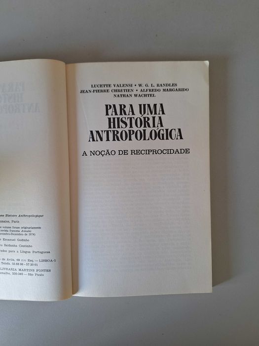 Para uma história antropológica. A noção de reciprocidade