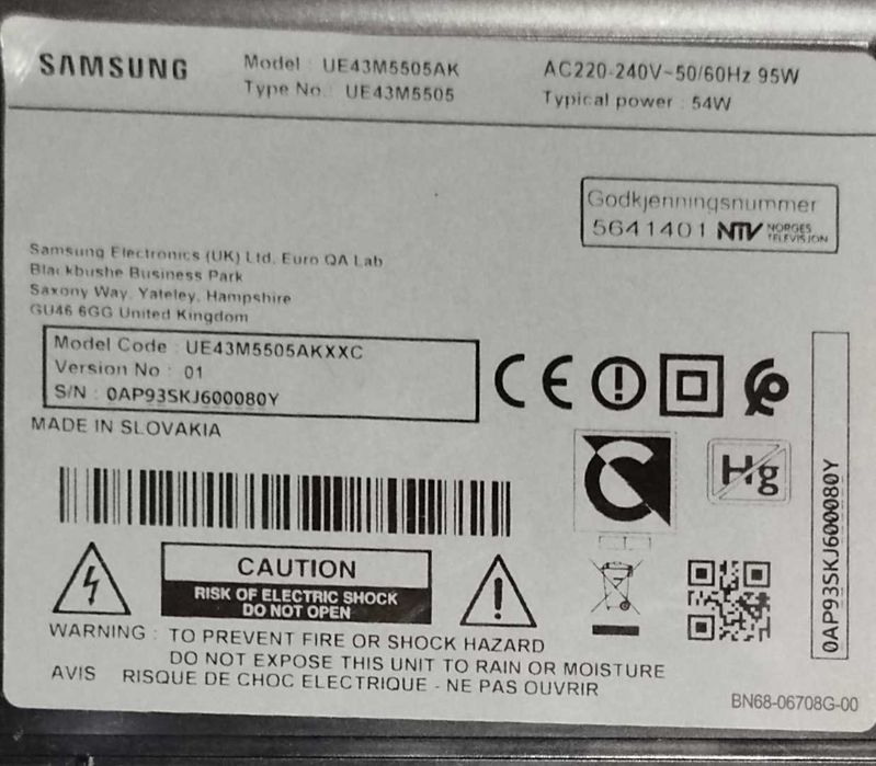 TV Samsung "43" 109,2 cm Full HD Smart
