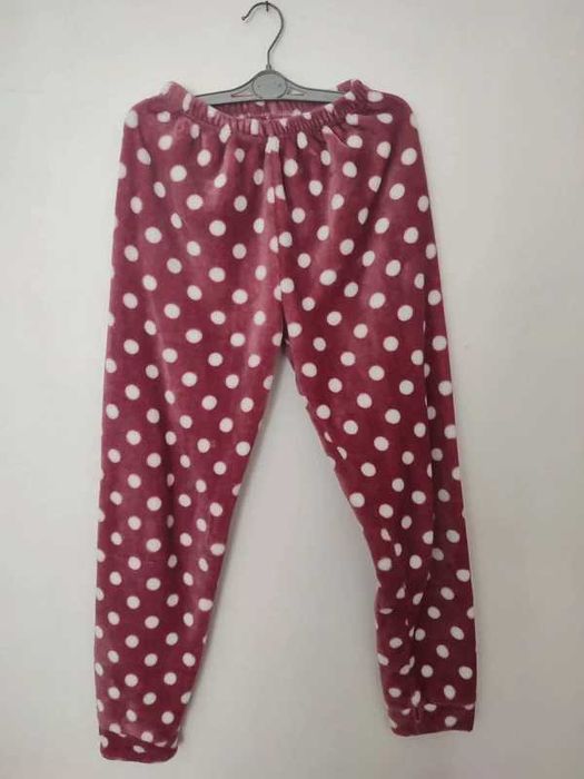 Pijama polar Notte Stella S - Rosa com bolinhas, super quentinho