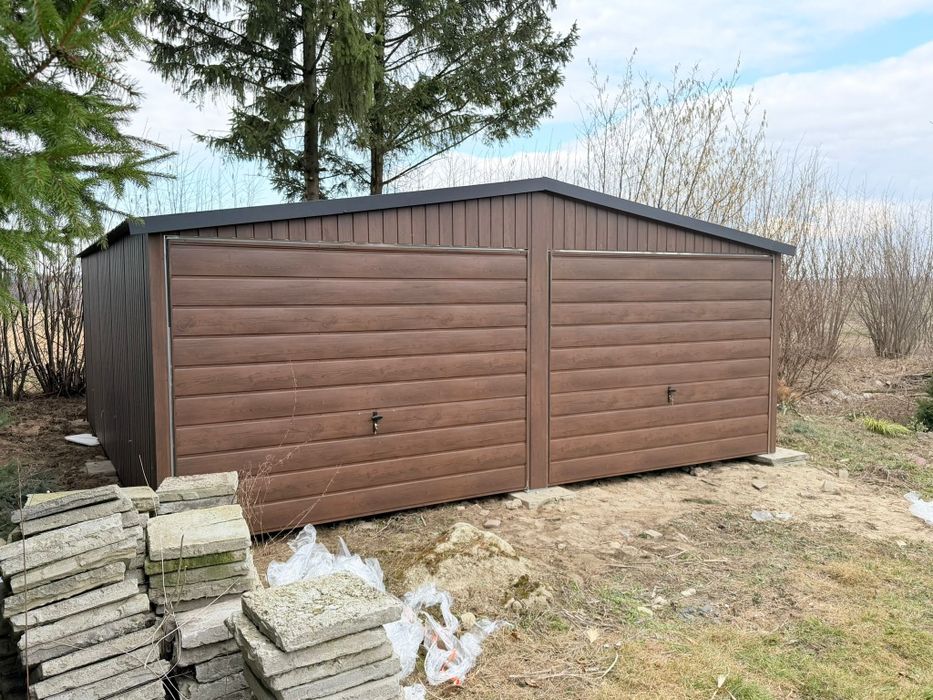 Garaż 6x6 orzech mat