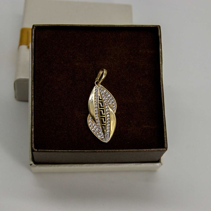 złota zawieszka 585 2,08 gram motyw grecki NOWA WYSYŁKA GRATIS
