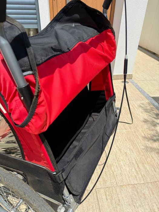 Atrelado de bicicleta de dois lugares