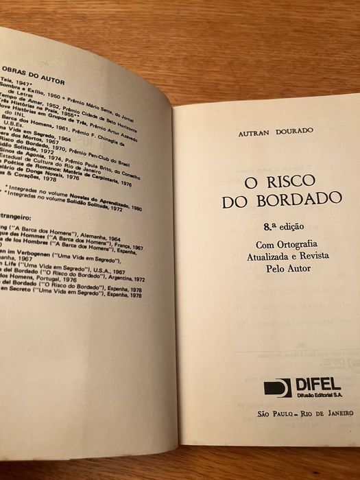 O Risco do Bordado    AUTRAN DOURADO