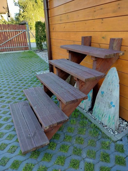 Schody drewniane zewnętrzne