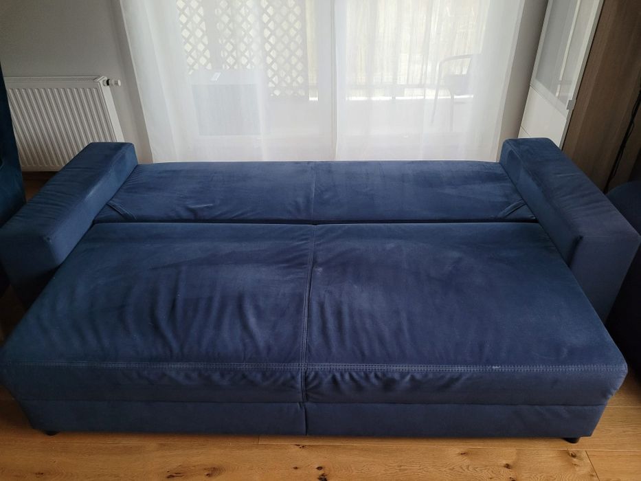 Sofa granatowa 3-4 osobowa z funkcją spania FRANCO Agata Meble