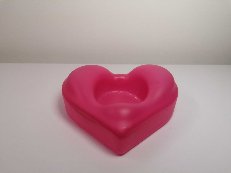 Porta velas coração rosa novo portes incluidos