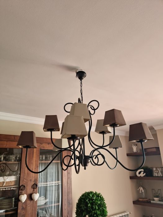 Candeeiro preto ferro