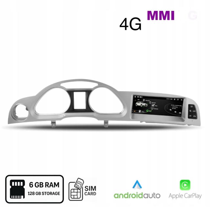 Radio Android Auto Carplay GPS Wifi SIM do Audi A6 c6  4G  6+128GB