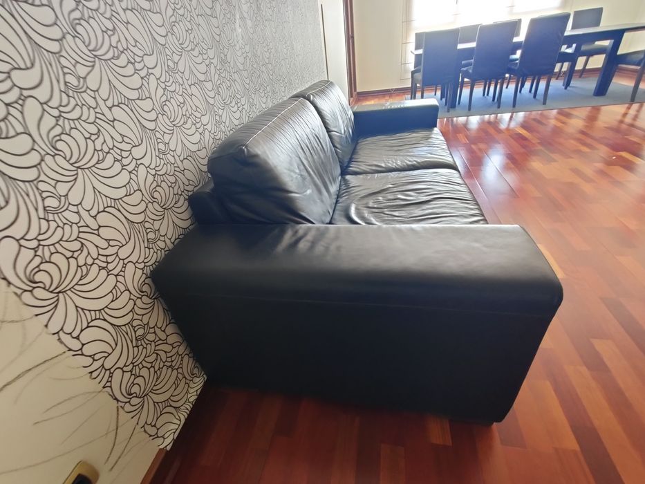 Sofá Pele Preto Divani Divani