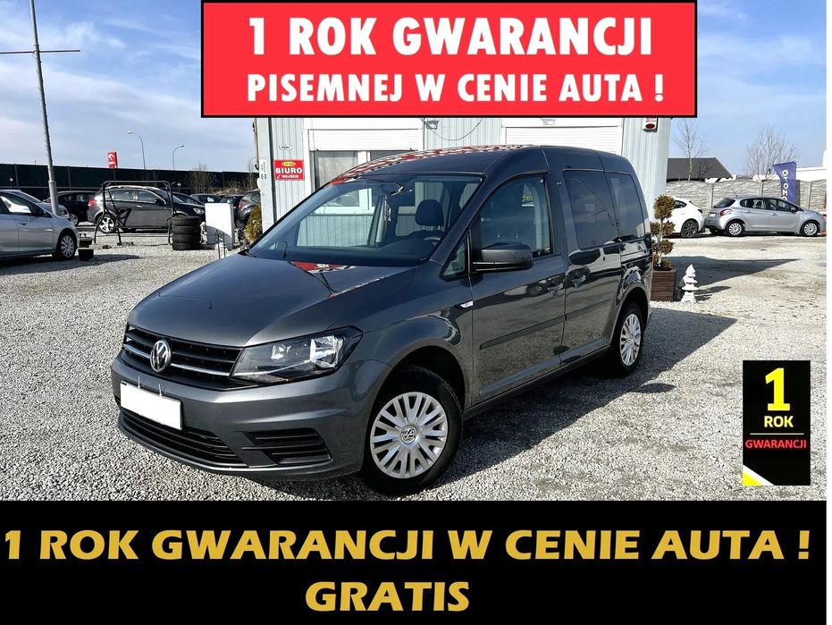 Volkswagen Caddy 1 ROK GWARANCJI W CENIE AUTA, Zamiana, Super Stan, Salon PL , 2.0 TDI