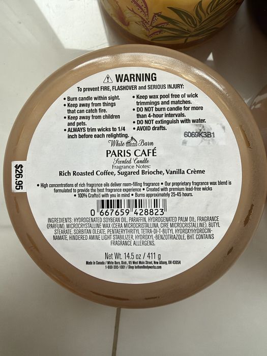 Ароматичні свічки Bath & Body Works / White Barn