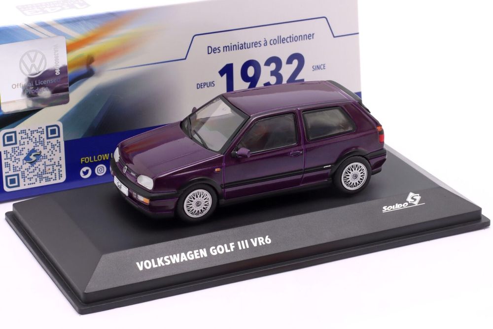 Solido VOLKSWAGEN GOLF III VR6 1994 Lila metallic 1/43