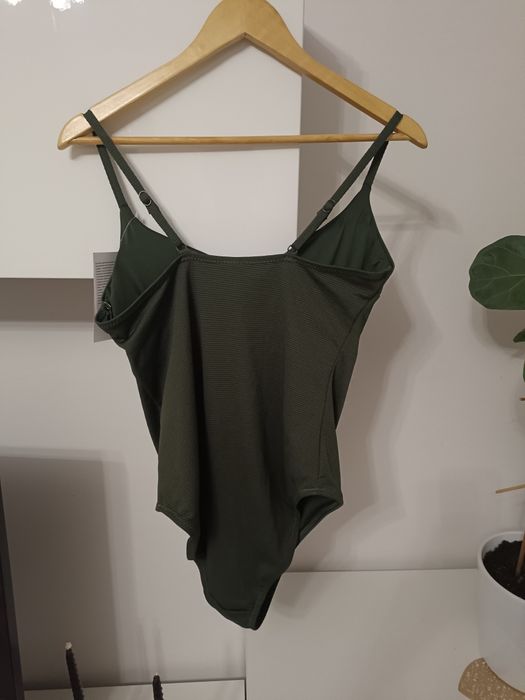 Strój kąpielowy jednoczęściowy, push-up, kolor khaki, rozmiar M / 38
