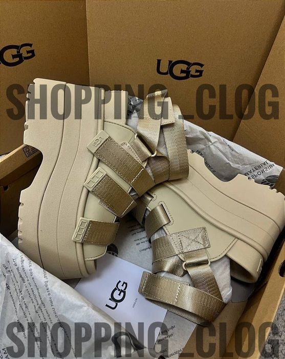 Босоніжки UGG Ugg Goldenrise на Платформі Уггі White/Bone/Black