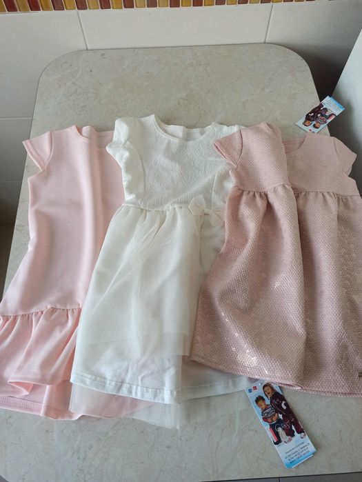 Zestaw 3 nowych sukienek 3 x sukienka 98 cm