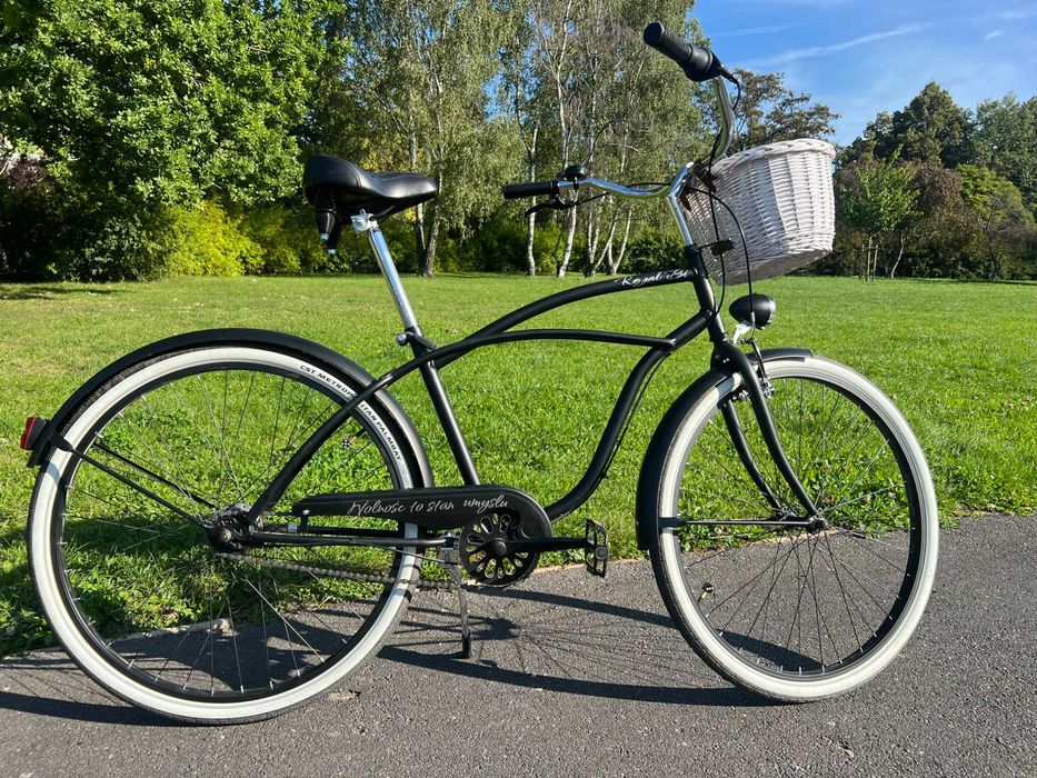 ROWER miejski męski 28 cruiser czarny holenderski 7 biegów shimano