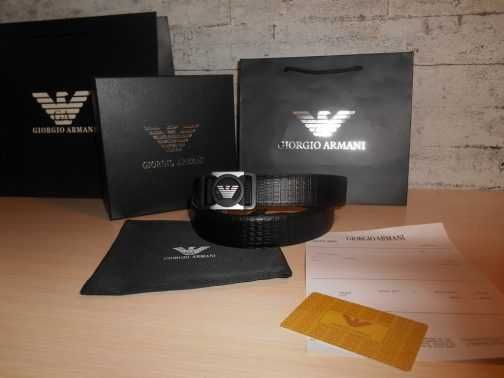 Emporio Armani pasek firmowy, skóra naturalna, Włochy 164