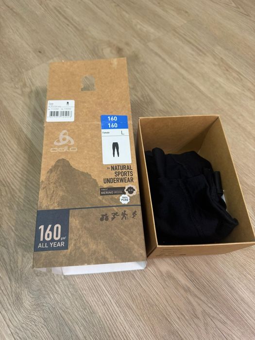 Legginsy Odlo, merino, rozm. L