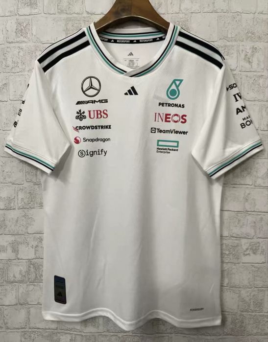 Mercedes/ Petronas F1 2025 t-shirt manga curta ou comprida