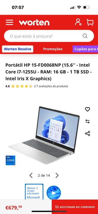 HP Laptop 15-fd0068np64751907936259122