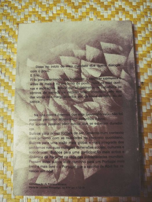 Sulcos do nosso querer comum – 
Maria de Lurdes Pintassilgo