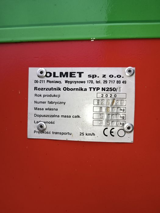 Rozrzutnik obornika 3,5t jednoosiowy JOLMET