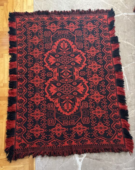 Narzuta tkana kilim 130 x 180 vintage PRL lata 80 włóczka