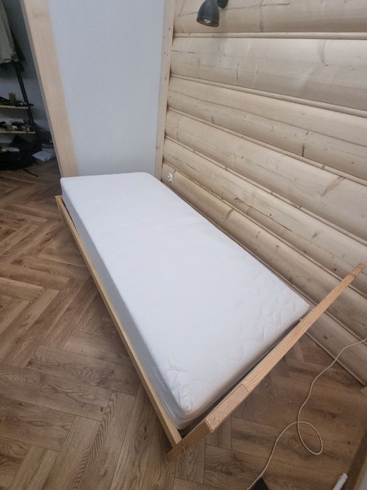 Łóżko Sosnowe  Mocne Lakierowane  [ nie IKEA ]  90/200  Hotelowe