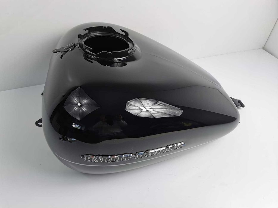 HARLEY DAVIDSON  Electra Glide Touring Oryginalny Zbiornik Paliwa Bak  Emblematy Czarny Połysk