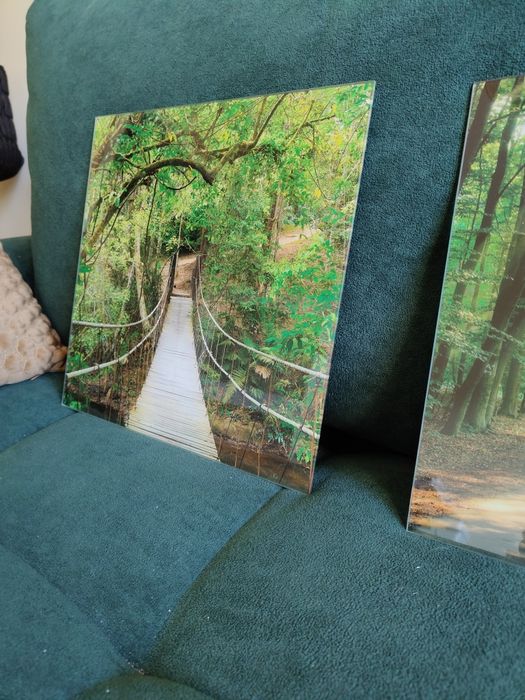 Zestaw 4 obrazów  na szkle