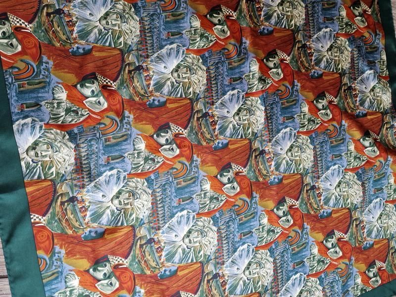 вінтажна шовкова хустка Laura Biagiotti, Венеціанський карнавал