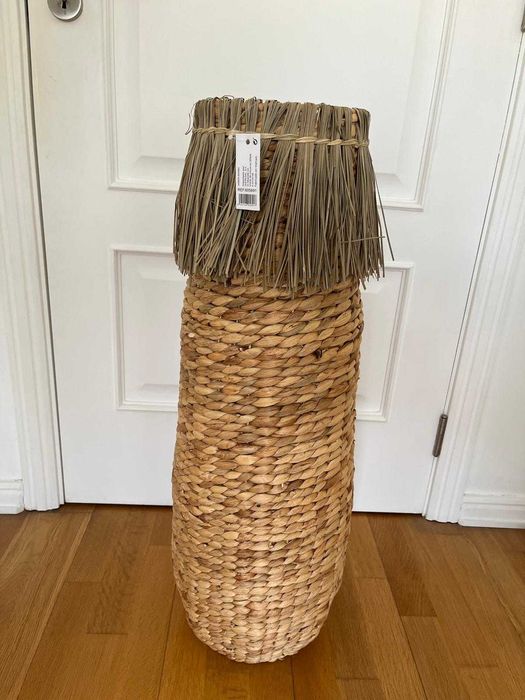 Vaso 23 x 23 x 82 cm Natural Fibra natural - NOVO