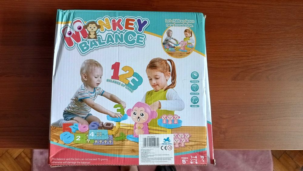 Monkey balance gra do nauki liczenia i do zabawy.
