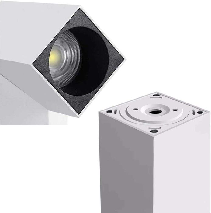 Reflektor sufitowy Obrotowy Spot LED Lampa punktowa 4000K 12W-Budbuddy