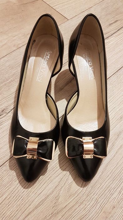 Buty czarne obcas szpilki Arturo Vicci rozm 38