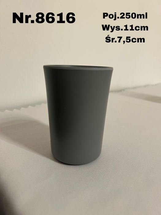 Kubki melaminowe 6 sztuk szare 250ml nr.8616