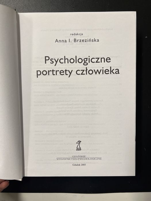 Psychologiczne portrety człowieka  GWP Pedagogika A. Brzezińska