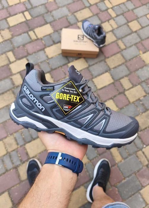 !SALE! Salomon Speed Cross Gore-Tex Grey White 41 42 43 44 45 46